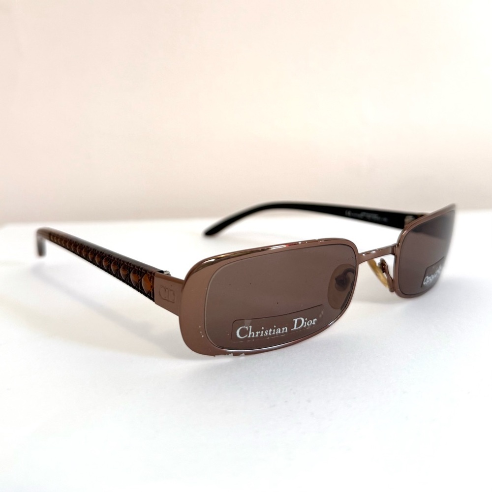 New Vintage Christian Dior Optyl Fitting Sunglasses Bronze Brown Old Stock!